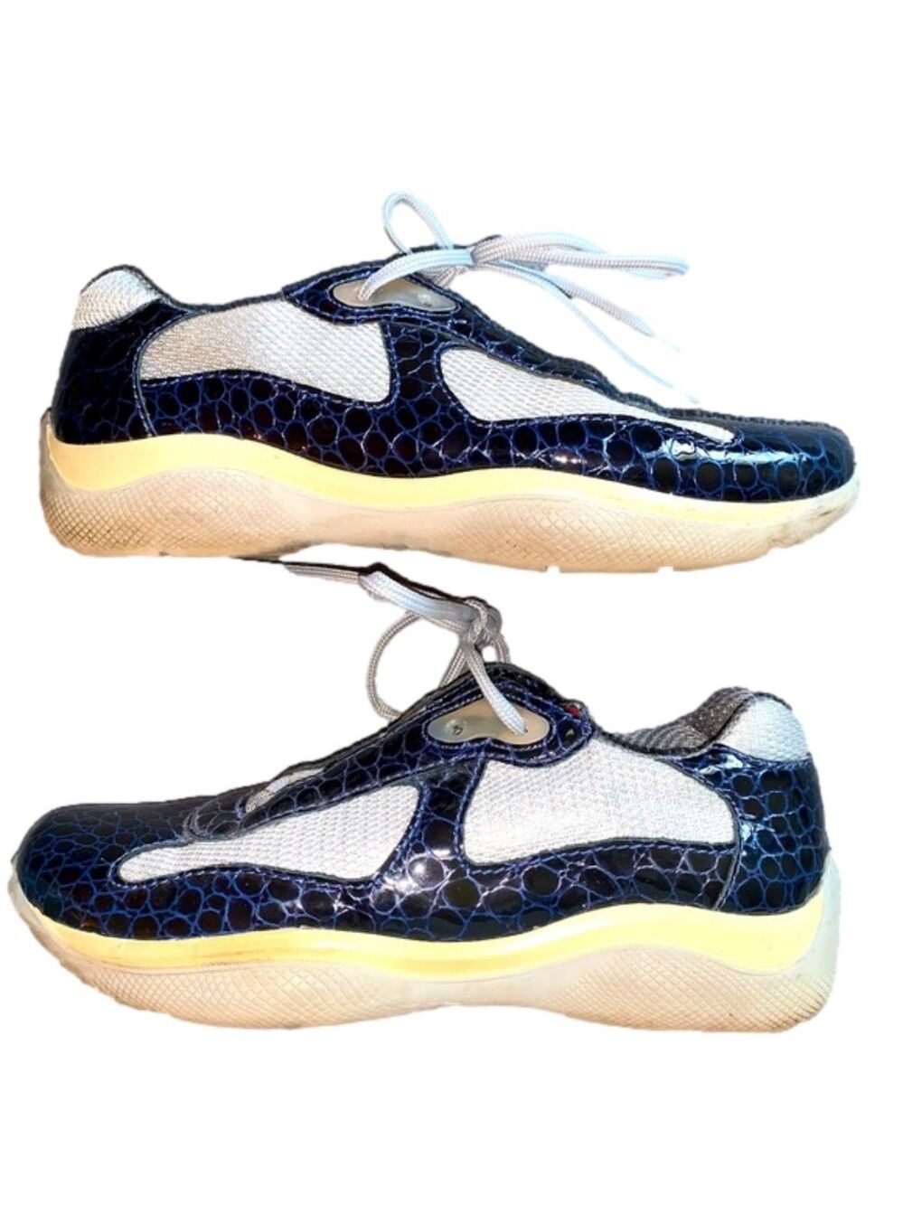 PRADA Alligator Print America Cup Sneakers - Picture 8 of 15